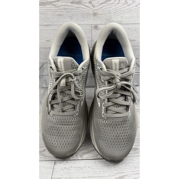 Brooks Women Brooks Ghost 14 Shoes Womens Size 9 Gray White Running Medium B #458